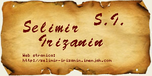 Selimir Irižanin vizit kartica